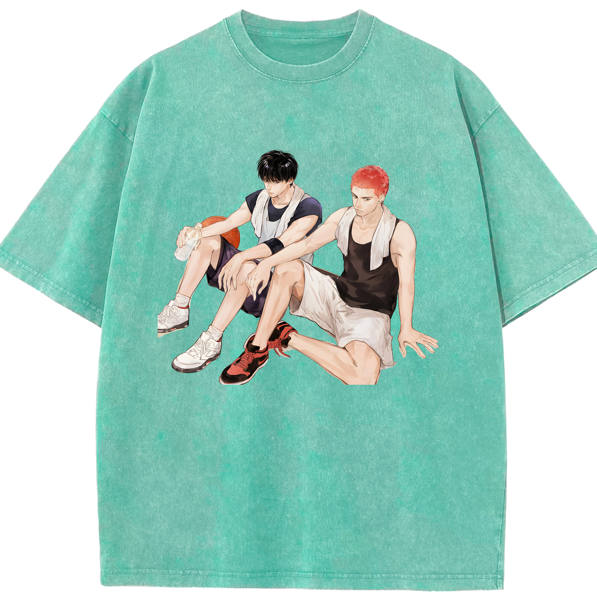 （画像用） SLAM DUNK／スラムダンク 綿100% ヴィンテージ風 半袖Tシャツ（フロントプリント）